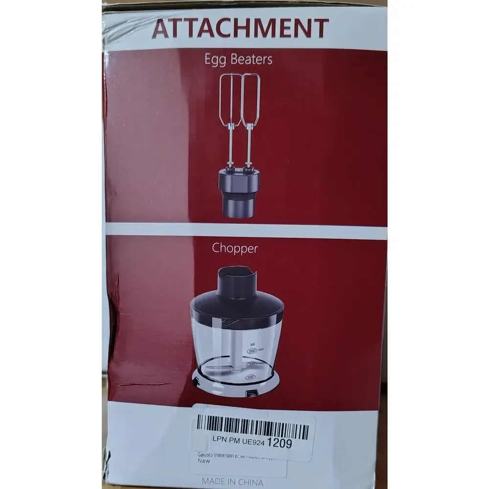 Gavasto Immersion Blender 800W 15-Speed Hand Mixer Chopper Egg Beaters JHB-328
